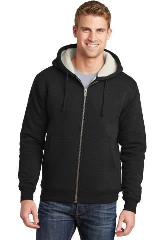 Heavyweight Sherpa-Lined Hooded Fleece Jacket