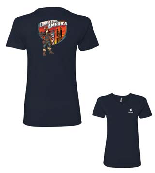 ER1-N3900-DTGB - Ladies' Tee - Connecting America