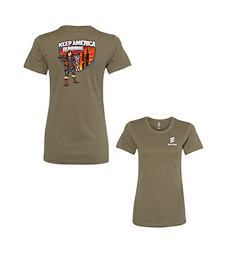 ER1-N3900-DTGKAR - Ladies' Viking Tee - Keep America Running