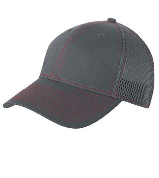 NE1120A - Stretch Mesh Contrast Stitch Cap